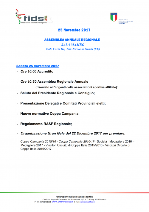 ASSEMBLEA ANNUALE REGIONALE